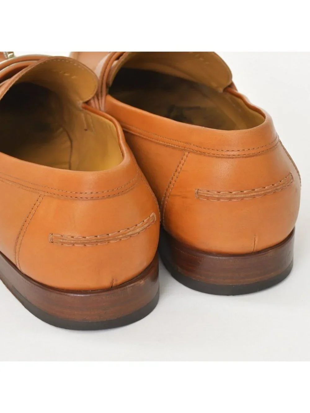 Hermes Moccasin Calf Kelly Buckle Brown Silver Leather